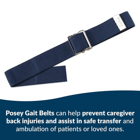 TIDI Posey Gait Belt, Navy Blue, Long, 74” – Walking Belt & Gait Belt – Quantity: 1 – Medical Supplies for Nurses, Physical Therapy & Home Care (6...