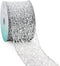 CT CRAFT LLC Sparkling Glitter Mesh Wired Ribbon 2.5" x 10 Yards Silver for Christmas Home Decor Bow Gift Wrapping DIY Crafts Wreath...