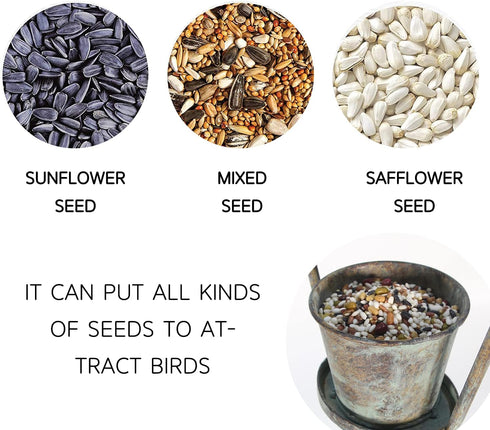 Bird Feeder Hanging Tray, Seed Tray for Bird Feeders/Bird Bath, Outdoor Garden Backyard Decorative Great for Attracting Pet Hummingbird Feeder...