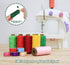 ilauke 50Pcs Bobbins Sewing Threads Kit, 400 Yards per Polyester Thread Spools, Prewound Bobbin with Case for Brother Singer Janome Machine, 25 Co...