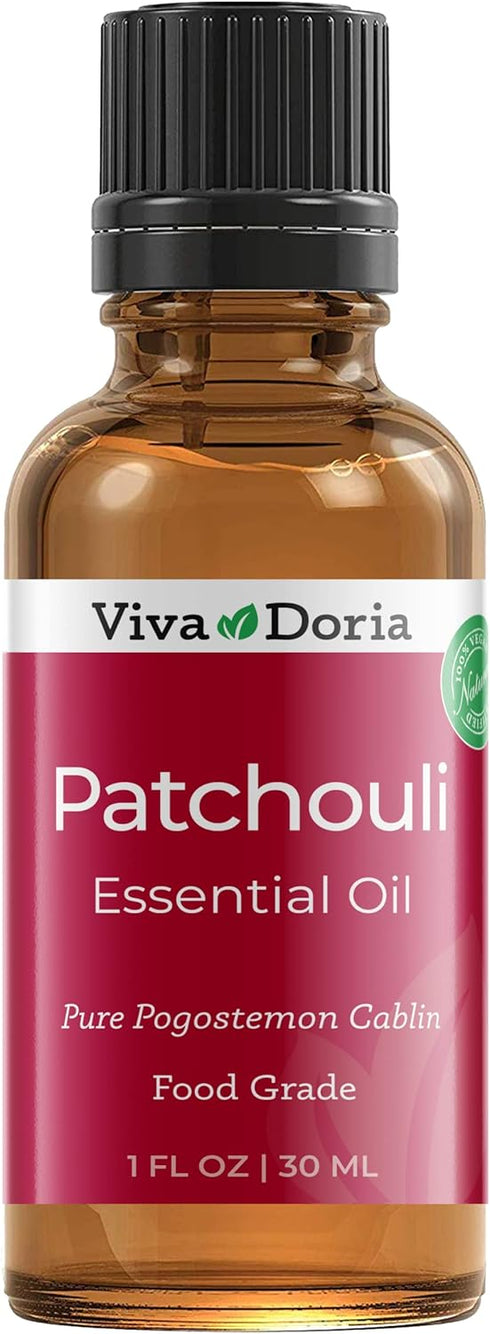 Viva Doria 100% Pure Patchouli Essential Oil, Undiluted, Food Grade, 30 mL (1 Fluid Ounce)...