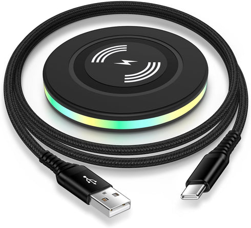 15W Fast Wireless Charger Samsung Android Fast Charging Pad for Samsung Galaxy S24 S23 S22 S21 S20 S10 S9 S8 Note 20, Google Pixel 8 Pro 7a 7 6 5 ...