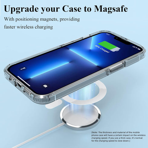 Universal MagSafe Ring, 2 PCS Magnet Sticker Magnetic Adapter Ring Compatible with Magsafe Accessories & Wireless Charging for iPhone 15/14/13/12/...