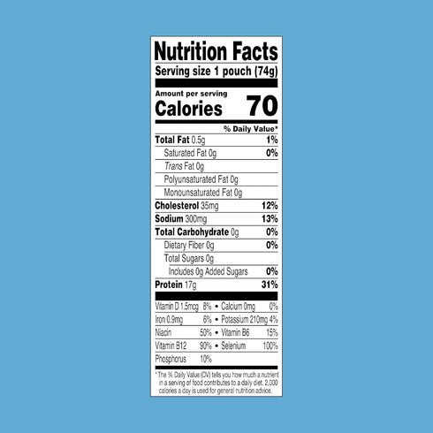 StarKist Chunk Light Tuna in Water, 2.6 oz Pouch (4 Pack) Ready to Eat Wild Caught Tuna, 17g Protein, 70 Calories Per Serving, Gluten Free, Soy Fr...