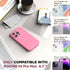 SURPHY Designed for iPhone 14 Pro Max Case with Screen Protector, (with Camera Protection + Soft Microfiber Lining) Liquid Silicone Phone Case (Pi...