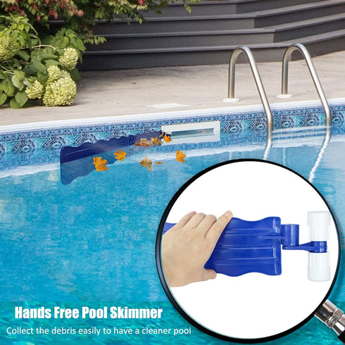 Magoog Pool Skimmer Arm, Skimmer Guard, Pool Skimmer, Hands Free Pool Skimmer to Collect Debris, Fits Most Skimmer Systems on In-ground Pools Outf...