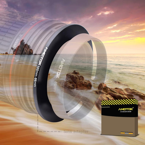 105mm Lens to 86mm Camera Lens Adapter,105mm-86mm Filter Step-Down Ring,Compatible All 86mm Filter Accessory.Made from CNC Machined...