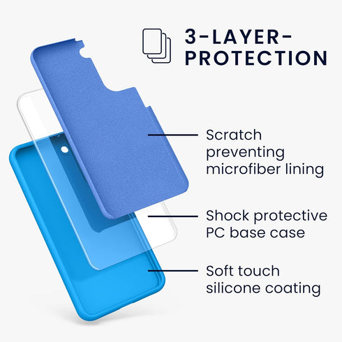 kwmobile Case Compatible with Samsung Galaxy S22 Plus Case - TPU Silicone Phone Cover with Soft Finish - Radiant Blue...