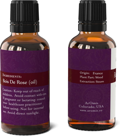 ArOmis Rosewood Essential Oil - 150-micron mesh filtered for purity.10ml (.34 Fl Oz), Undiluted, Premium, Oils Perfect for Aromatherapy...
