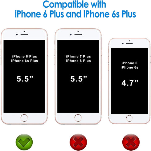 JETech Case for iPhone 6 Plus and iPhone 6s Plus 5.5-Inch, Non-Yellowing Shockproof Phone Bumper Cover, Anti-Scratch Clear Back (Rose Gold)...