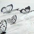 Butterfly Wall Stickers Decal, 36 PCS 3D Black and White Butterfly Stickers with Adhesive,Qyeaber Crystal Butterflies, Removable Art Mural for Bab...