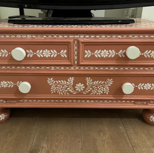 Stencils for Crafts Reusable 11.7x8.26” Furniture Stencils Damask Stencil Corner Border Stencil Texture Stencils Drawing Template for Wood Wall Ca...