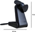 O2COOL Personal Battery Pocket and Table Desk Fan - Carabiner Clip - Flip Down Stand - Quiet - Foam Blades - Black...