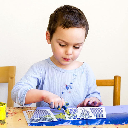 5 Pieces Mermaid Scale Stencil, Mermaid Makeup Stencil Reusable Fish Scale Template Large Plastic Scale Wall Stencil for Painting on Wall Face Bod...