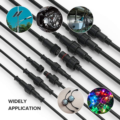 BTF-LIGHTING 5 Pin Electrical Connector 24AWG IP65 Male Female Connector 7.87in/20cm Extension Cable for Car,Truck,Boat,Indoor/Outdoor LED Strip L...