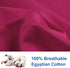 uxcell Pillowcases Weave from 100% Egyptian Cotton, Breathable Soft Pillow Cases with Zipper Closure, 2 Pcs Fuchsia Pillow Covers King Size - 20"x...