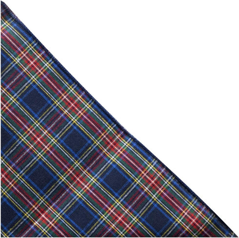Traditional Navy Blue Tartan Pocket Square, Handkerchief, Check, Plaid...