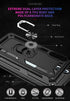 TJS Compatible with Samsung Galaxy A50 2019 Case, with Tempered Glass Screen Protector Metal Ring Magnetic Support Kickstand Heavy Duty Drop Prote...