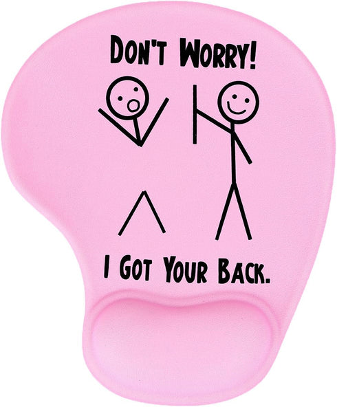 Funny Mouse Pad with Wrist Support,Pink Mouse Pad Ergonomic Mouse Pad with Comfortable Gel Wrist Rest Support, Non-Slip Base Mouse Pad for Home Of...