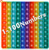 Math Toys P0p with Numbers, Kingmall 1-100 POP Rainbow Square Fidgett Ttoy 100bubbles Learning Tool for Teachers to Create Kinds of Math Manipulat...
