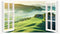 Mountain View Wall Stickers 3D Fake Window Wall Stickers Nature Scenery Wall Stickers Murals Removable Landscape Wall Decals Peel and Stick Remova...