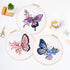 LB Butterfly Embroidery Kit for Beginners Adults, 3 Sets Hand Embroidery Starter Kit with Flower Pattern and Instructions Stamped Cross Stitch Kit...