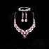 Rhinestone Bridal Jewelry Sets for Women Crystal Necklace Earrings Bracelet Set Silver-Tone Wedding Bridal Bridesmaid Gifts fit with Wedding Dress...