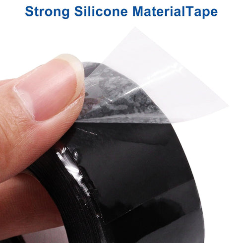 Self Fusing Silicone Tape, 16.4ft 1inch Wide Self Amalgamating Tape Heavy Duty Pipe Tape Leak Proof Waterproof Plumbing Tape Rubber Sealing Pipe W...