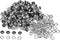 HARFINGTON 300set Grommets Kit Metal Eyelets 4.5mm 3/16" Hole Tiny Grommet with Washers for Shoes Clothes Belt Tag Bag Fabric Leather DIY Project,...