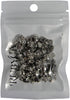 RUBYCA Skull Head Rapid Rivets and Studs, Metal Double Cap Compression Rivets, Speedy Rivets for Fabric Leather Craft Crafting, Silver Color (100 ...