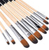 Artist Filbert Paint Brushes Set,9 Pcs Professional Painting Kits with Long Handle Soft Nylon Hair Filbert Brushes for Acrylic Oil Watercolor Goua...