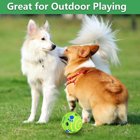 Giggle Ball for Dogs, Interactive Dog Toys, Wobble Ball for Large Dogs, Durable Wiggle Ball Dog Toy for Relieve Anxiety, Fun Giggle Sounds Babble ...