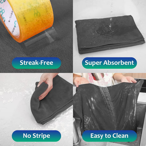 3 Pcs Extra Large Microfiber Cleaning Cloth 30" x 20" Washable Reusable Microfiber Towel Streak Free Lint Free Cloth for Cleaning Home Glass Offic...