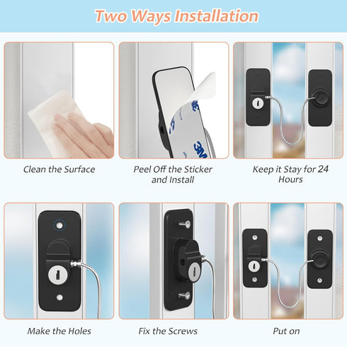 AOSITE Mini Fridge Locks for Kids No Drill Refrigerator Locks for Adults Cupboard Lock Child Safety Locks for Cabinets Drawer Locks Freezer Lock B...