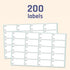 200 Pieces, 2" x 1", Removable Food Labels for Freezer Storage, Date Stickers to Write On...