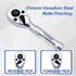 Stubby Ratchet 3/8" Drive Ratchet Handle Wrench 72-Tooth Quick-Release Reversible Chrome Vanadium Steel...