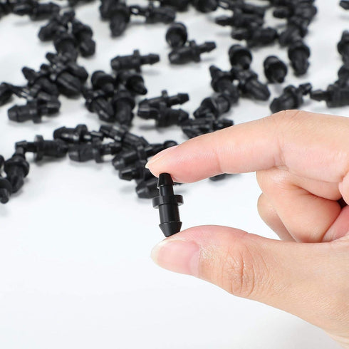 Honoson Drip Irrigation Plugs Drip Irrigation 1/4 Inch Tube Closure Goof Hole Plugs Irrigation Stopper for Home Garden Lawn Supplies, Black (150 P...