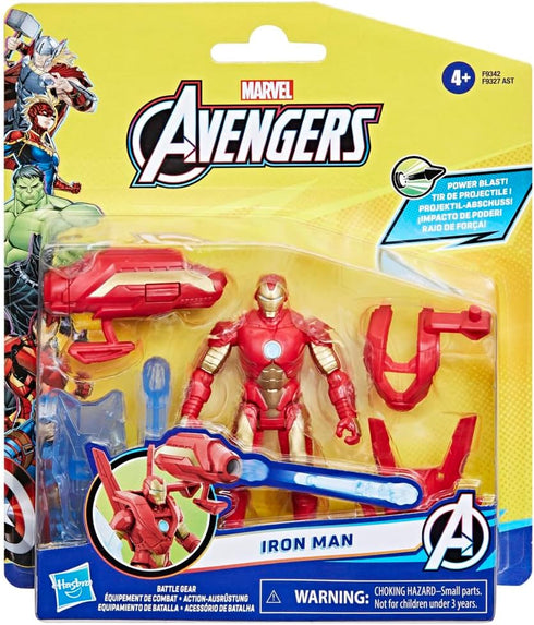 Marvel Epic Hero Series Battle Gear Iron Man Action Figure, 4-Inch, Avengers Super Hero Toys for Kids Ages 4 and Up...