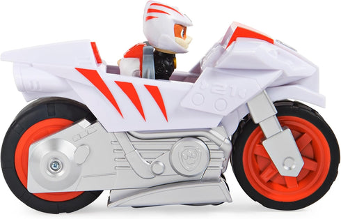 Paw Patrol, Moto Pups Wildcat’s Deluxe Pull Back Motorcycle Vehicle with Wheelie Feature and Toy Figure...