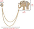 Vintage Animal Tassel Chain Pin Brooch Golden Elephant Rhinestone Collar Chain Pins Brooches for Men Women Suit Accessories (1 Pack)...