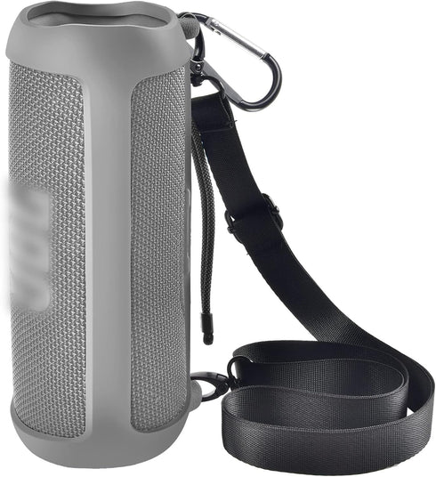 Silicone Case for JBL FLIP 6 Waterproof Portable Bluetooth Speaker, Gel Soft Skin Rubber Cover, Travel Carrying Storage Bag Pouch with Shoulder St...