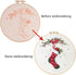 HaiMay 3 Sets Embroidery Starter Kit with Pattern and Instructions, Cross Stitch Kit Include 3 Embroidery Clothes with Christmas Pattern, 3 Bamboo...