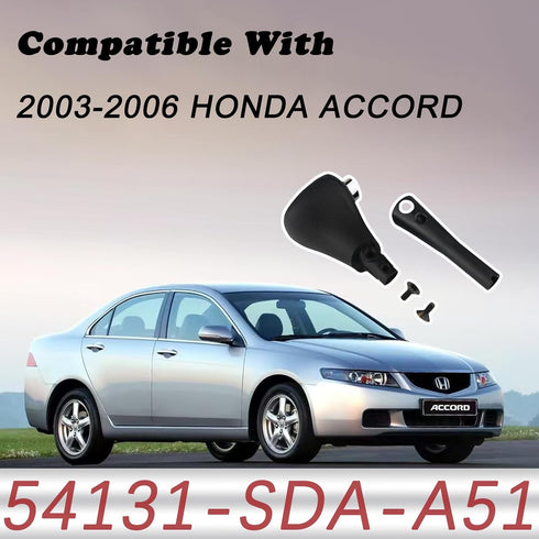 Gear Shift Shifter Knob | Compatible with 2003-2006 Honda Accord Automatic Gear Shift Lever Leather Handles | Replaces 54131-SDA-A51 54130-SDA-A84...