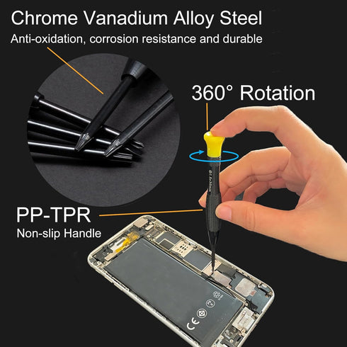18PCS Mini Precision Screwdriver Set With Case, Lengnoyp Magnetic Small Flathead Phillips Pentalobe Torx Star Screwdriver Set Kit and Tweezers for...