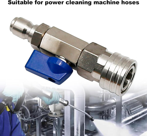 4500 PSI High Pressure Washer Ball Valve Kit 3/8 Inch Quick Connect for Power Washer Hose...