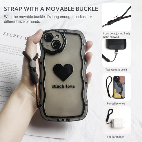 BFSD·DM Phone crossbody strap, 2× Pads,1× Leather Phone Strap,1× Phone Wrist Strap,1× Adjustable Finger Strap,Universal Crossbody Patch Phone Lany...