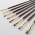 Falling in Art 9 PCS Flat Brushes Set, Professional Nylon Paint Brushes, Long Handle Artist Brush for Watercolor, Acrylic, and Oil Painting...
