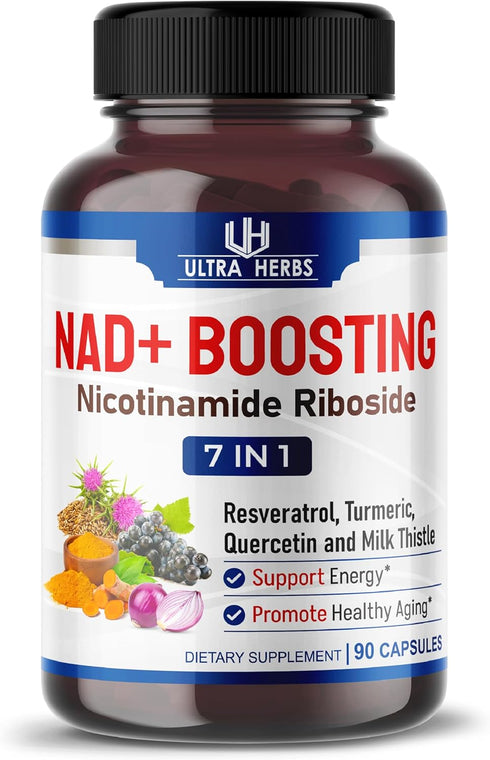 NAD+ Supplement 14,300mg with Nicotinamide Riboside NR, Trans Resveratrol, Quercetin - Support Cellular Energy, Longevity, Healthy Aging *USA made...