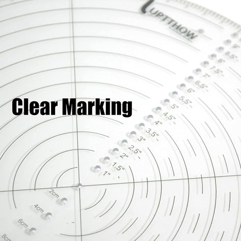UPTTHOW 10" Round Center Finder Compass Clear Acrylic for Drawing Circles on fabric, wood, poster board, plastic, metal, glass, composites also fo...