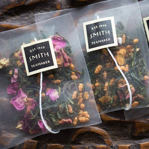 Smith Teamaker | Rose City Genmaicha No. 1912 - Sencha, Genmai, Mao Feng Green Tea & Rose Petals | Caffeinated Roasted Rice Full Leaf Green Tea Bl...